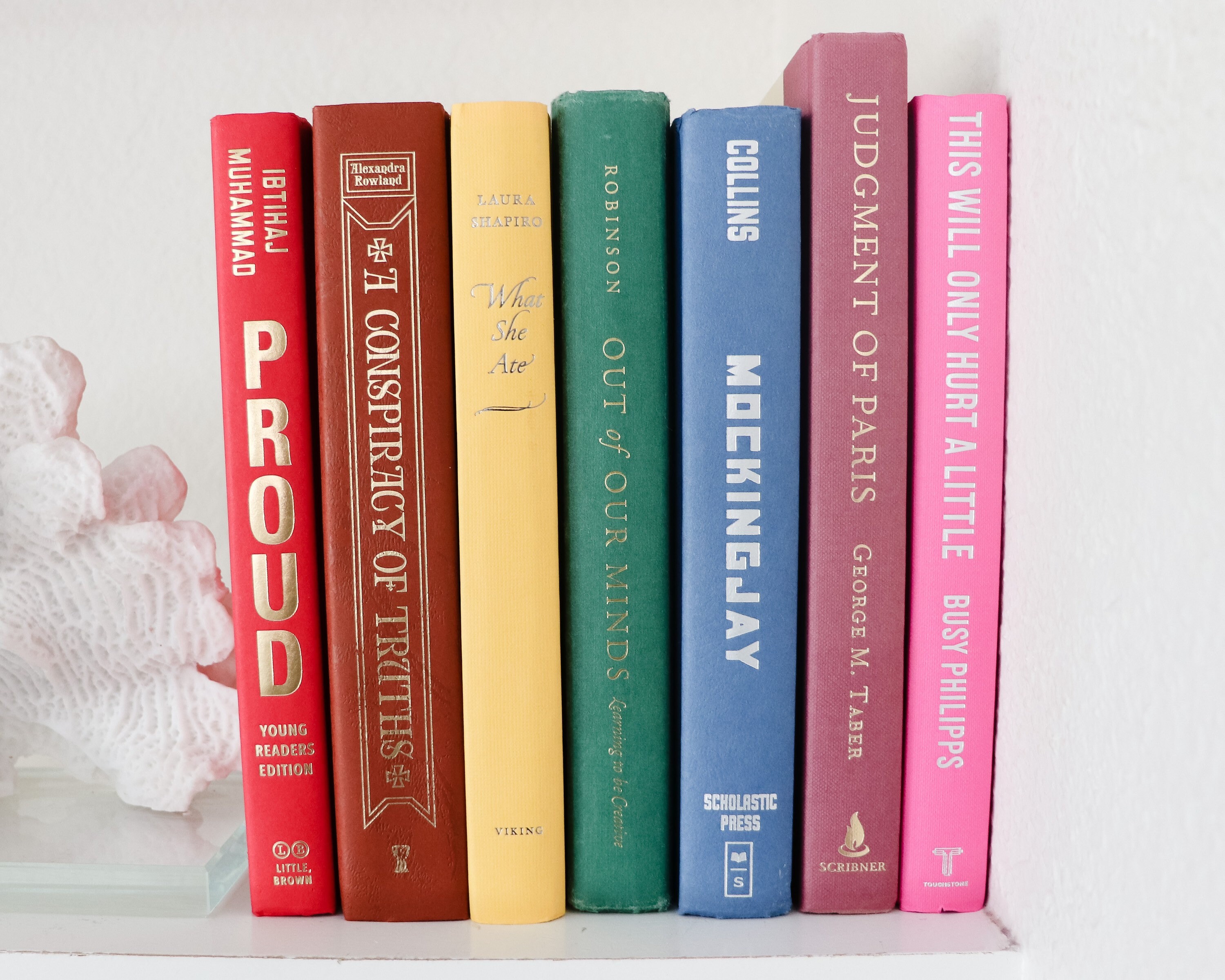 Bundle of rainbow decorative books books for staging Etsy