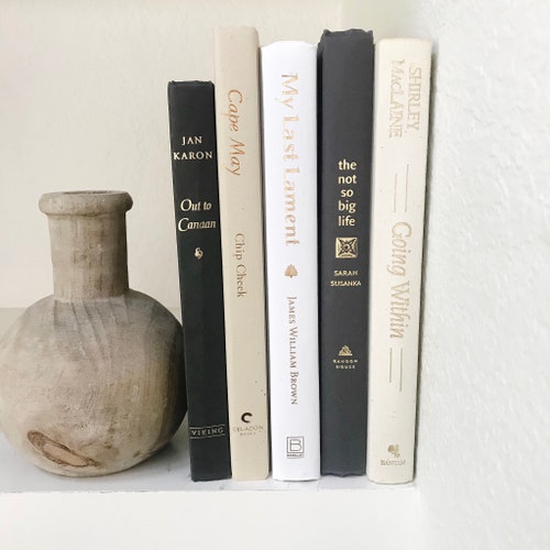 White Book Stack Books for Staging Decorative Books Sets Etsy