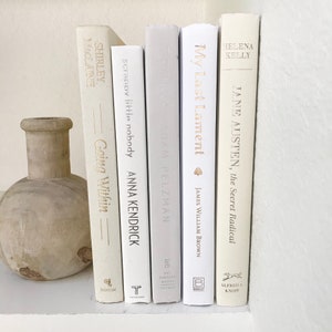 Set of decorative books, coffee table books, coffee table decor, shelf decor, neutral books, grey books, decorative accessories, book shelf