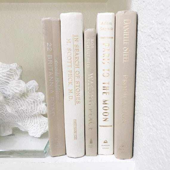 Bundle of Tan and Cream Decorative Books Books for Staging Etsy Canada