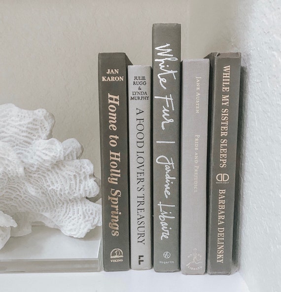 Bundle of Mixed Grey Decorative Books Books for Staging Etsy