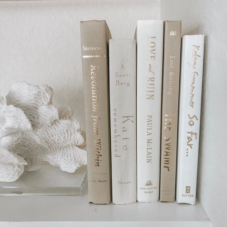 Decorative Tan Books Coffee Table Books Coffee Table Decor Etsy