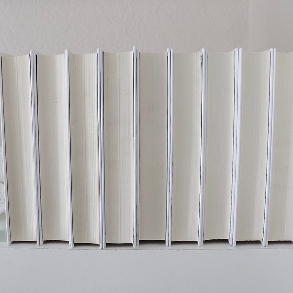 White Decorative Books Etsy