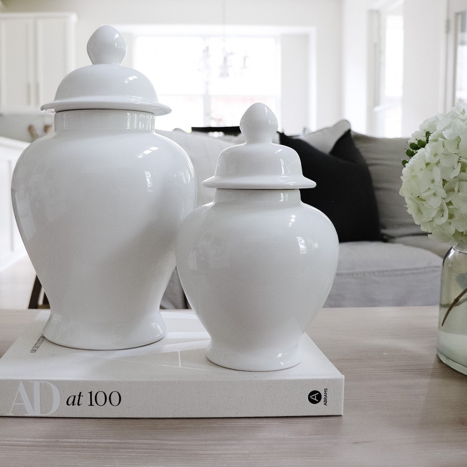 Small white ginger jar ginger jar decorative vase white Etsy