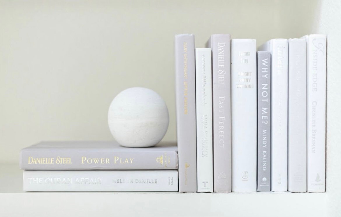 Bundle of Light Grey and White Decorative Books Books for Etsy