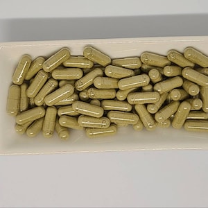 Organic Gymnema Sylvestre     Leaf Powder Capsules Size O Capsules Vegetarian 60 Capsules