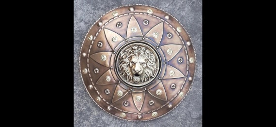 Medieval Shield Lion Legion Shield Templar Viking Norman Knight Iron Shield 