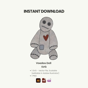 Voodoo Doll SVG, Halloween, Witchcraft