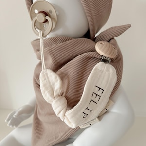 Muslin | Muslin Pacifier Chain | Muslin Pacifier Strap | Baby Accessories | Birth | Baby Shower Gift | Natural Tones | Baby Shower