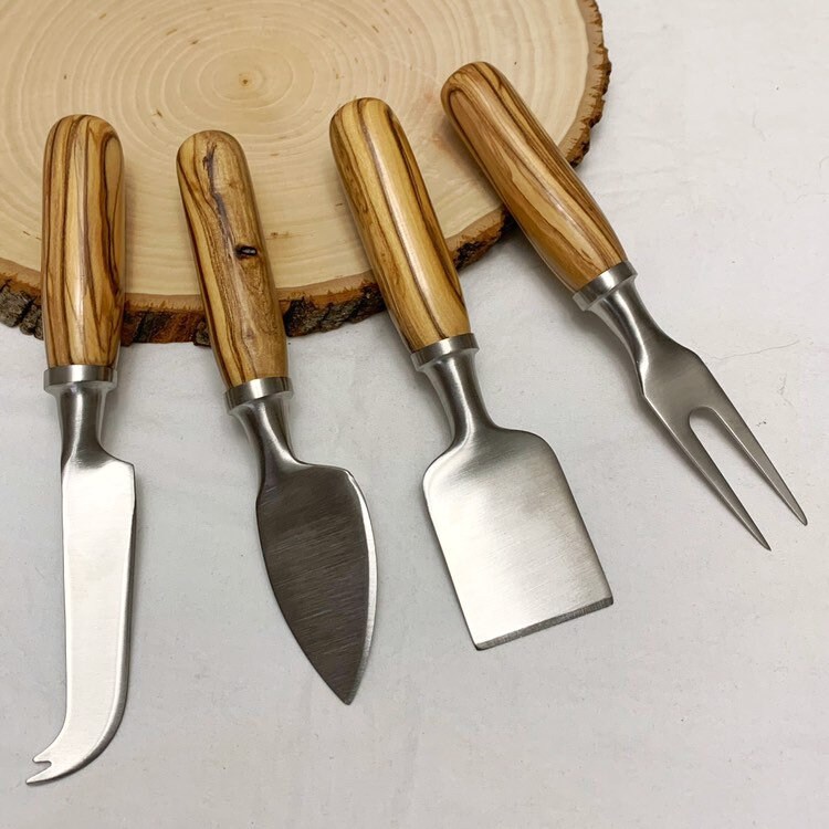 Cheese knife fork gift set of 4 cheese knife tools cheese Etsy