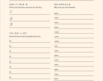 Lista de tareas imprimible y rastreador de tareas para personas con TDAH