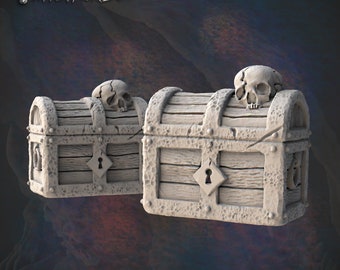 SKULL CHEST, by Cursed Forge Miniatures // 3D Print on Demand / D&D / Pathfinder / RPG