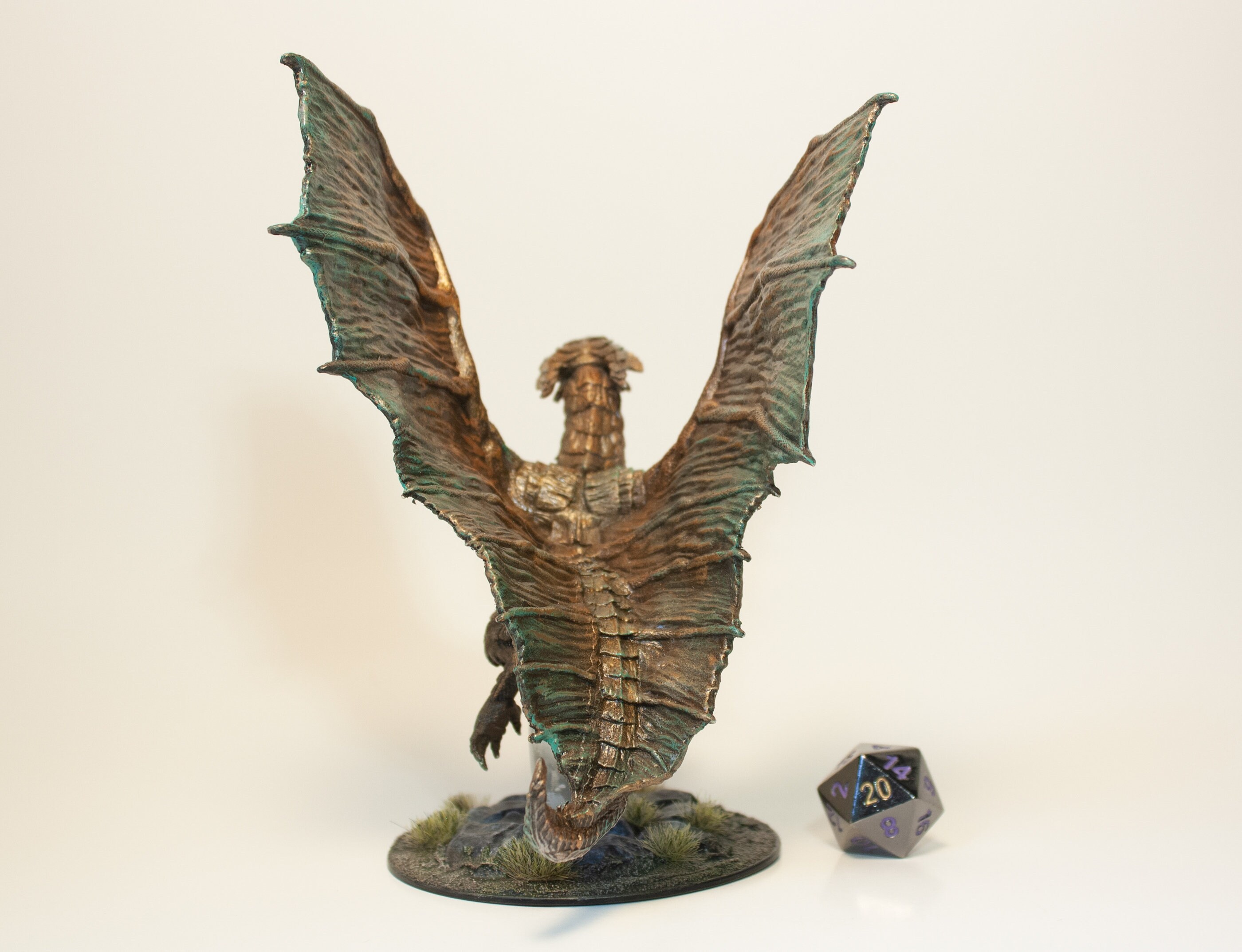 Young Copper Dragon Painted D&D Mini High Quality