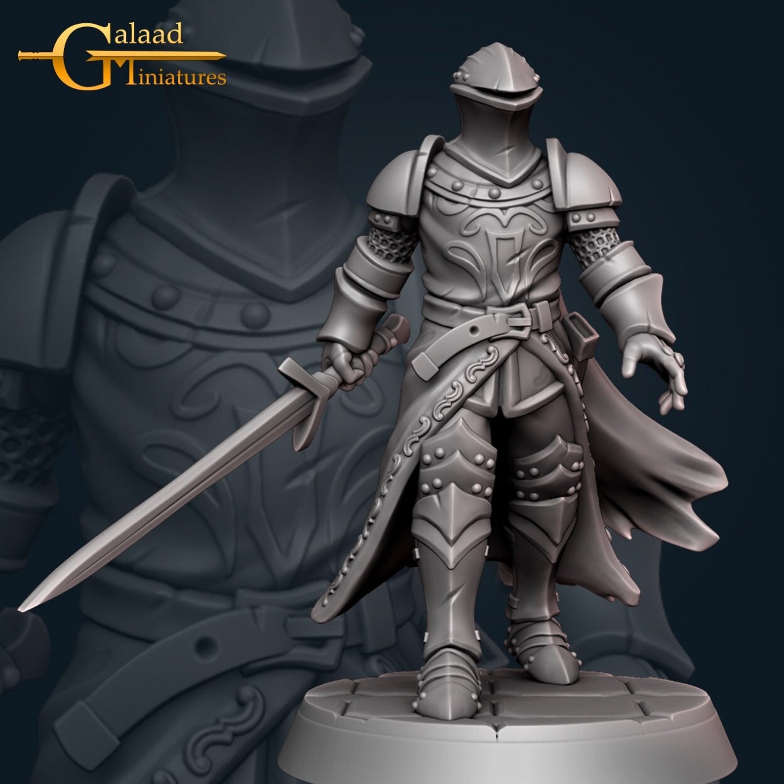 Male Human Cleric D&amp;D Miniature by Galaad Miniatures // 3D - Etsy