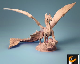 Ancient Brass Dragon D&D Miniature, by Lord of the Print // 3D Print on Demand / DnD / Pathfinder / RPG / DRAGON