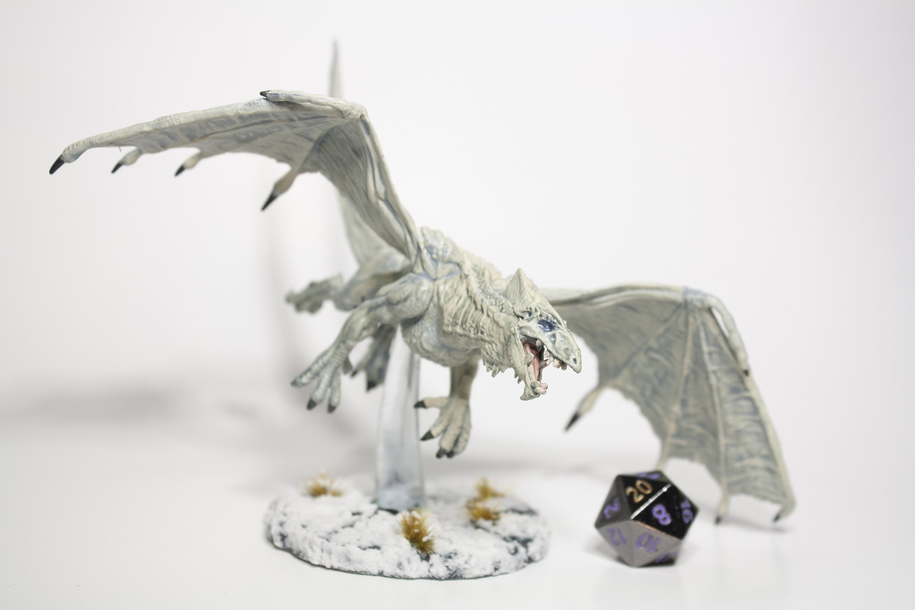 Young White Dragon Paint on Demand Custom Painted D&D Mini Etsy