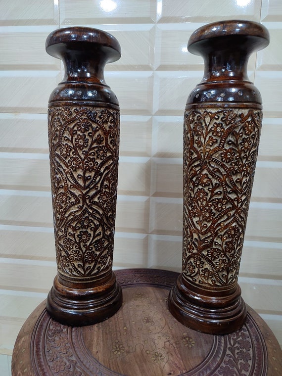 HANDMADE ROSEWOOD VASE Antique Vase for Dry Flowers Large Etsy