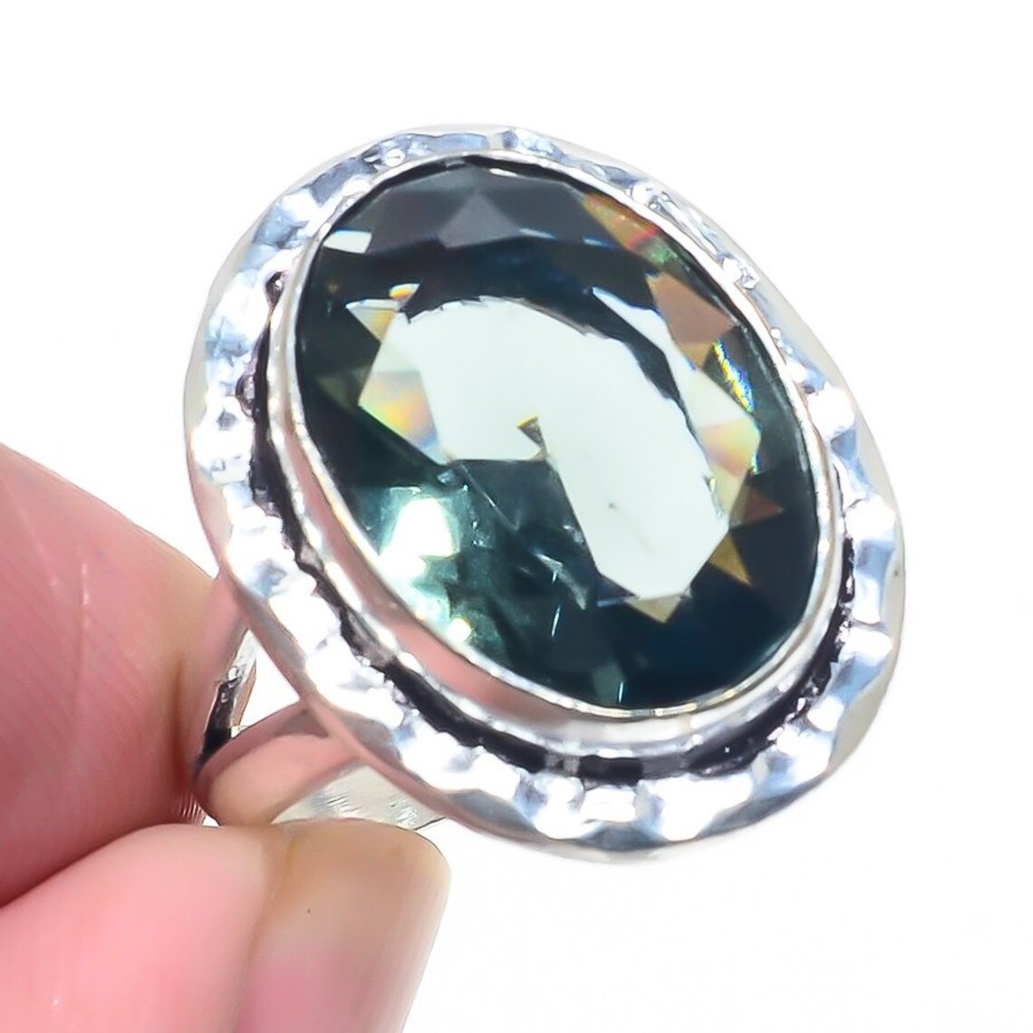 Black Tourmaline Gemstone Handmade .925 Sterling Silver