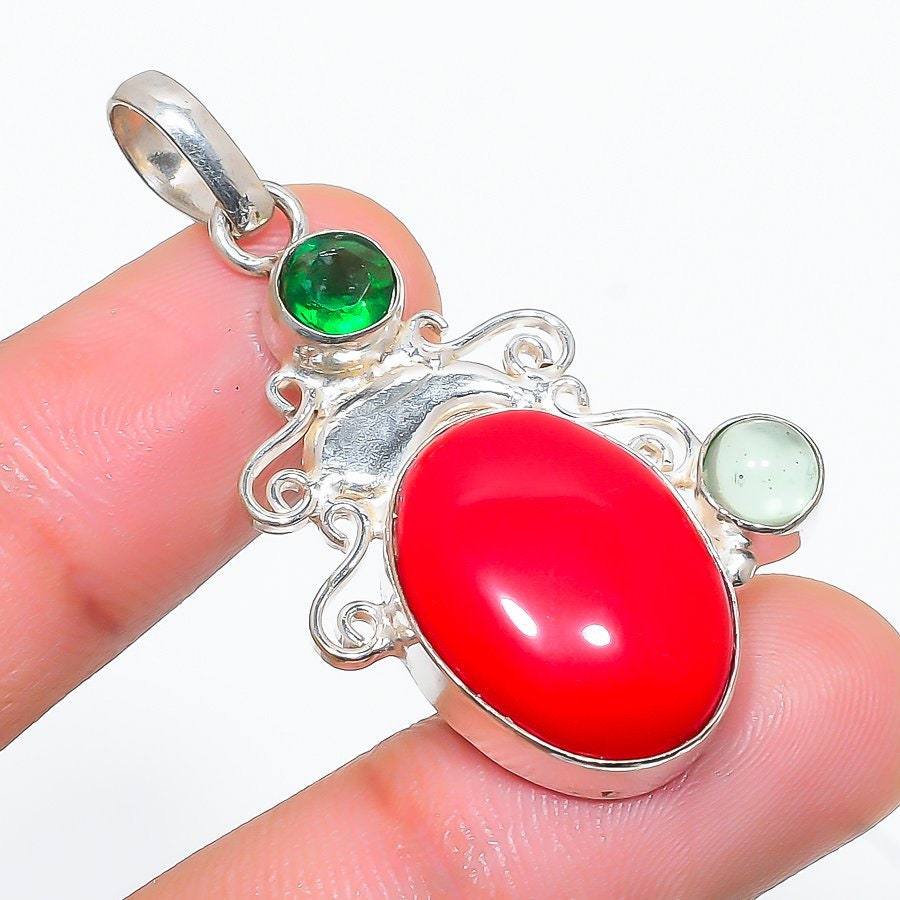 Coral stone pendant sale