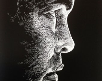 Impresión de arte Muhammad Ali, edición limitada A4 impresión de arte, retrato de arte, retrato de celebridades, dibujo de retrato, retrato realista