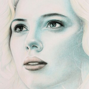 Scarlett Johansson Art Print, Limited Edition A4 Art Print, Portrait Artwork, Celebrity Portrait, Realistic Portrait, Portrait Drawing