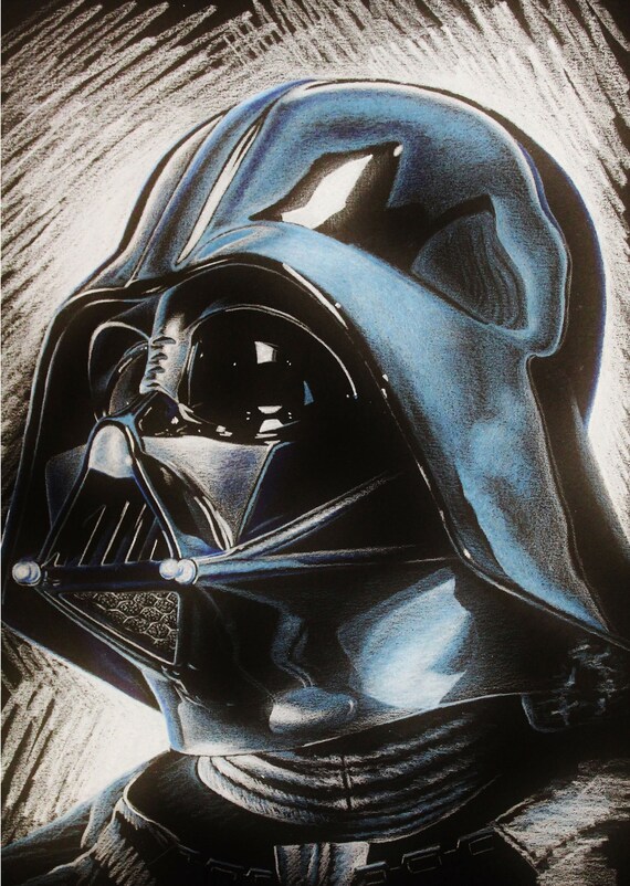 Darth Vader Art Print Limited Edition A4 Art Print Portrait Artwork Realistic Portrait Celebrity Portrait Portrait Drawing Etsy Canada