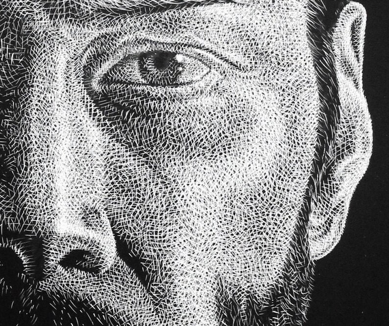 John Wick Art Print Portrait Drawing Portrait Artwork Realistic Portrait Celebrity Portrait Limited Edition A4 Print
