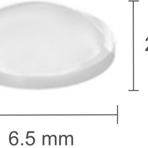 May include: White round tablet with a diameter of 6.5 mm and a thickness of 2 mm.