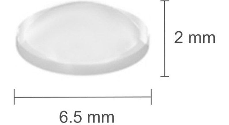 May include: White round tablet with a diameter of 6.5 mm and a thickness of 2 mm.