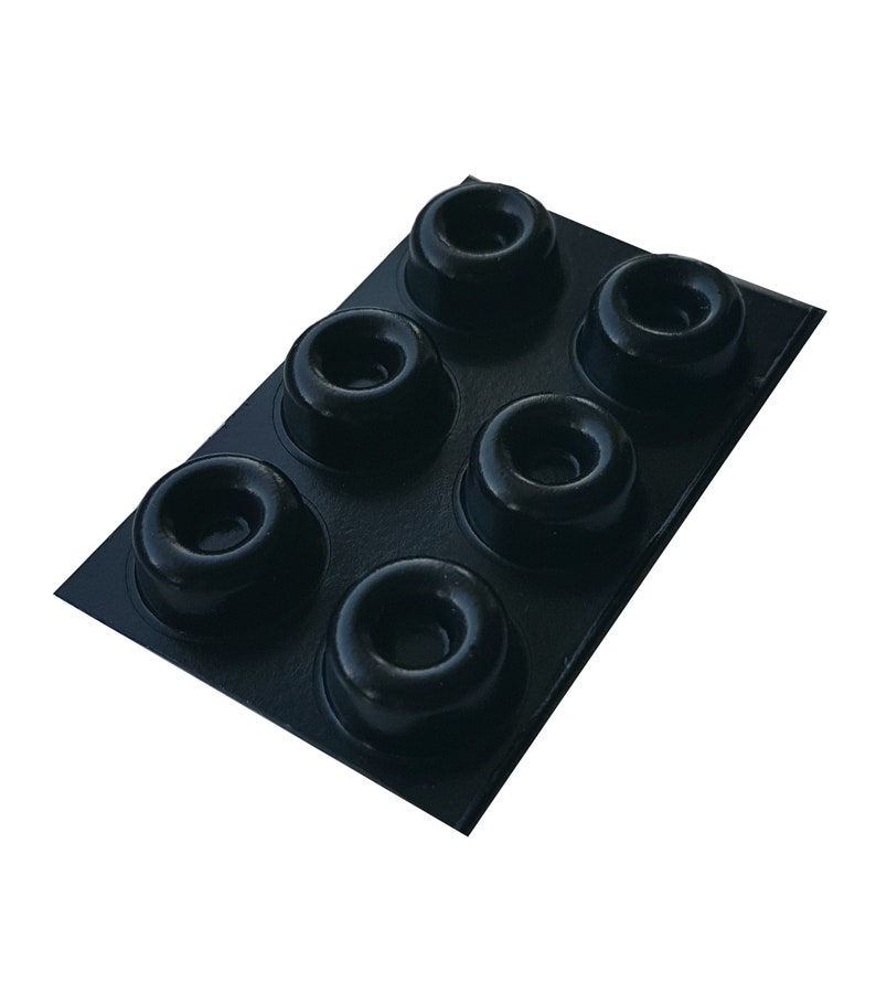 6 Selfadhesive Recessed Door Stops Knobs Bumpers Rubber Etsy