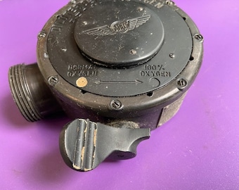 B17 Flying Fortress Bomber Diluter Demand Oxygen Regulator - Made in US by Johnson Fare Box Co. Chicago