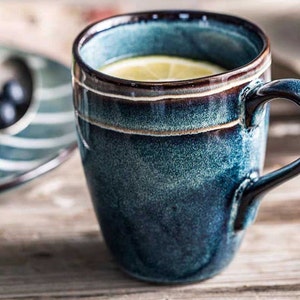 ceramic coffee mug,Vintage style pottery,pottery mug, handmade ceramic mug, Ready to ship, coffee mug pottery,hand-thrown stoneware