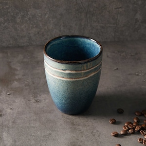 ceramic coffee mug,handmade cup,Vintage style pottery, hand-thrown stoneware