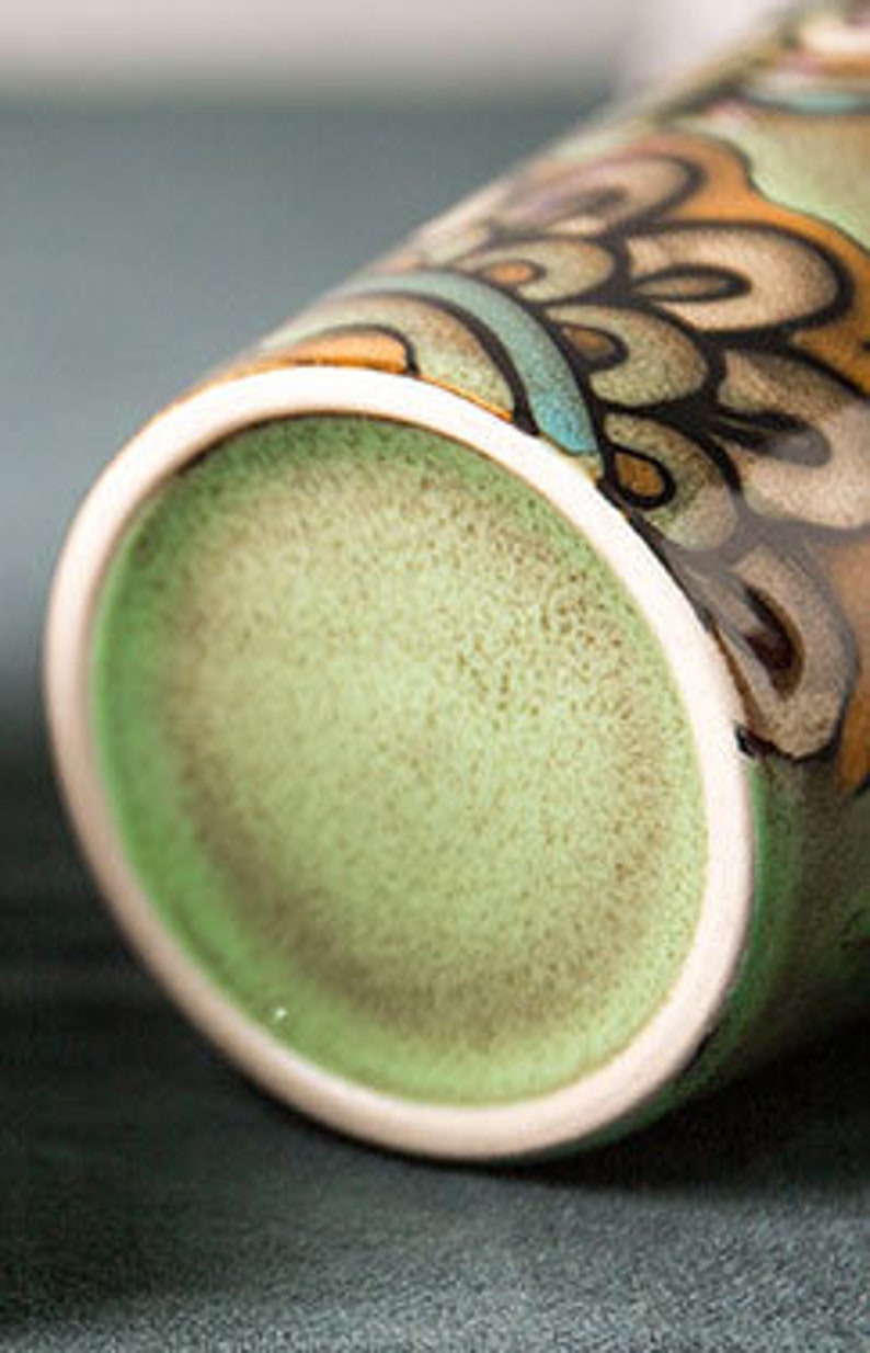 Handmade Ceramic Mug,oil Painting Cuppottery Mug Handmade, Ready to