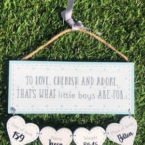 New Baby Gift Keepsake for New Baby Boy or New Baby Girl