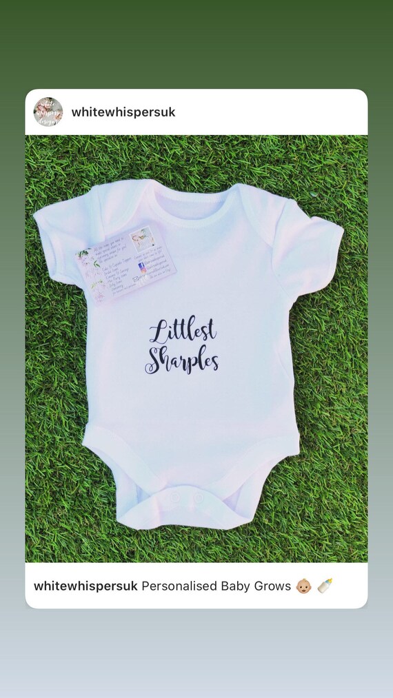 personalised baby grows next