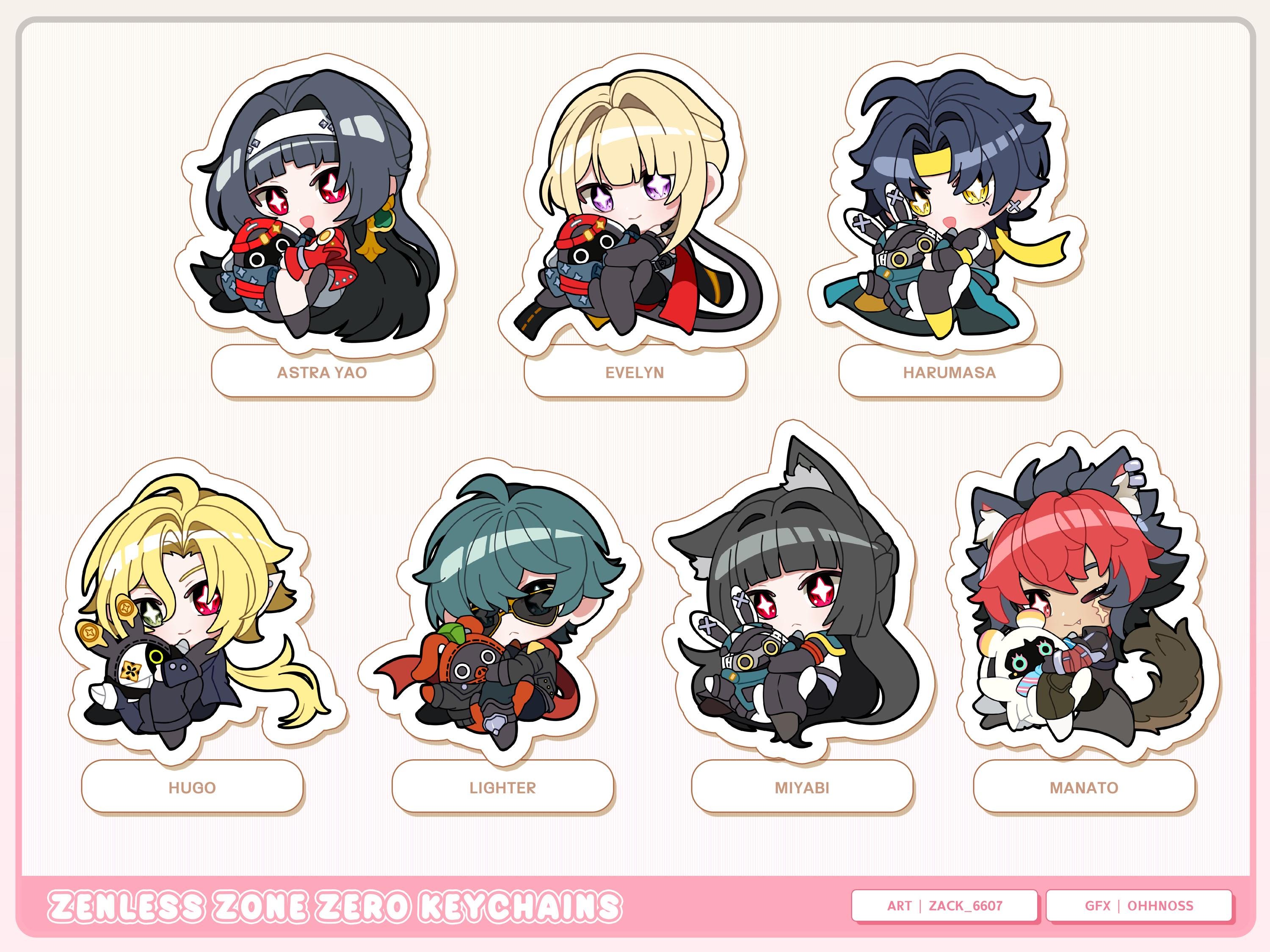 hany様 グッズ ZZZ miHoYo Zenless Zone Zero Hoshimi Miyabi Keychain Cute Keyring