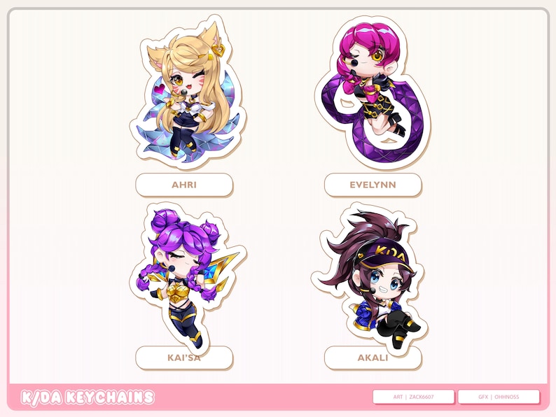 K/DA Acrylic Keychains - Etsy