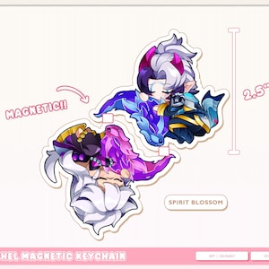 Spirit Blossom Settphel (Sett x Aphelios) Acrylic Magnetic Keychain