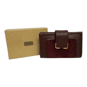 Estuche para llaves vintage Avon de ante rojo burdeos (6 unidades), de 1981, para valet, para coche