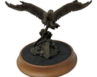The American Eagle George de Lodzia Sculpture Signed 2275/9500 Cold Cast Bronze