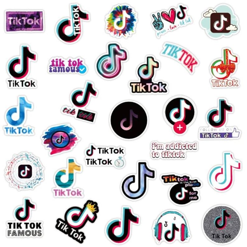50 Pcs Tiktok Stickers Etsy