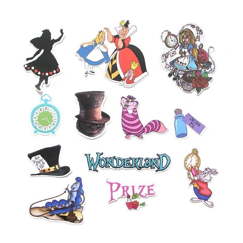 60 Pcs Alice in Wonderland Stickers | Etsy