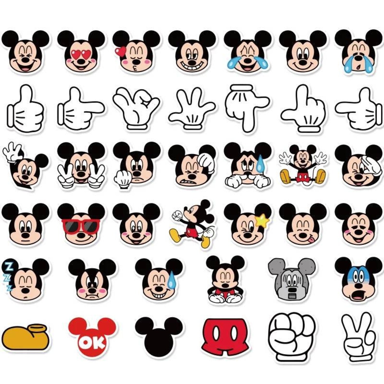 80pcs Mickey Mouse and friend Stickers Etsy