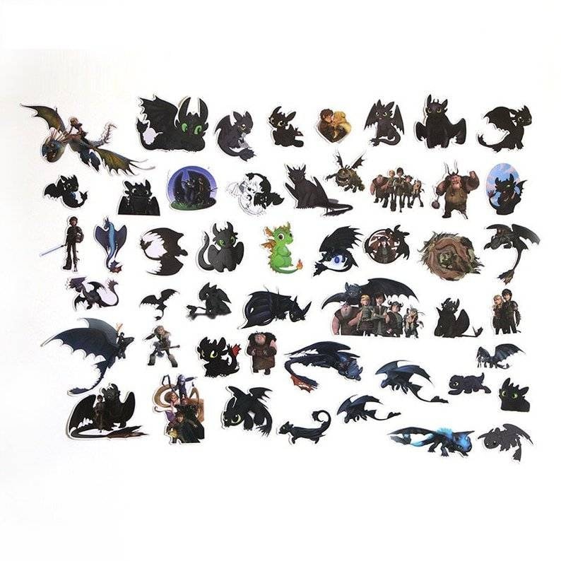 48Pcs How to TrainYourDragon Stickers Set Etsy