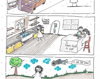 Grateful Comic Art Print: Life Is Good