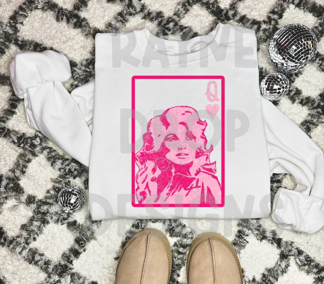 Dolly Queen of Hearts Western Retro Valentines Day Digital Download PNG