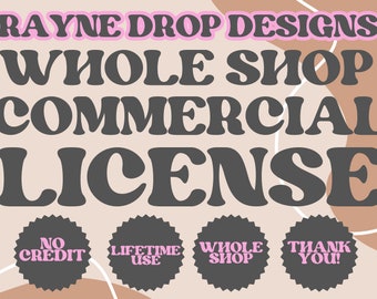 Extended commercial license whole shop