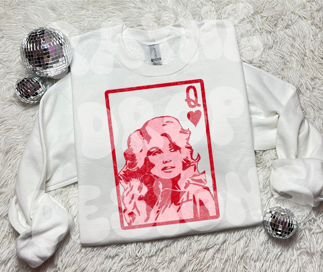 Dolly Queen of Hearts Card Valentines Day Trendy Western Digital