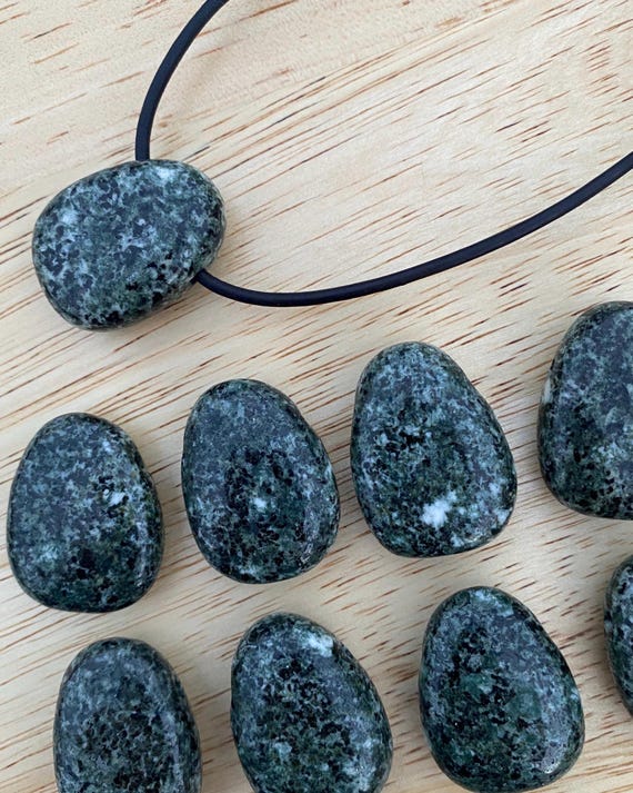 Rare Unique Celtic Stonehenge Preseli Bluestone Pendant Side Drilled Bead Traditional Sacred Metaphysical Earth Energy Stone